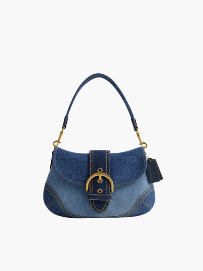 Azure Denim Shoulder Bag