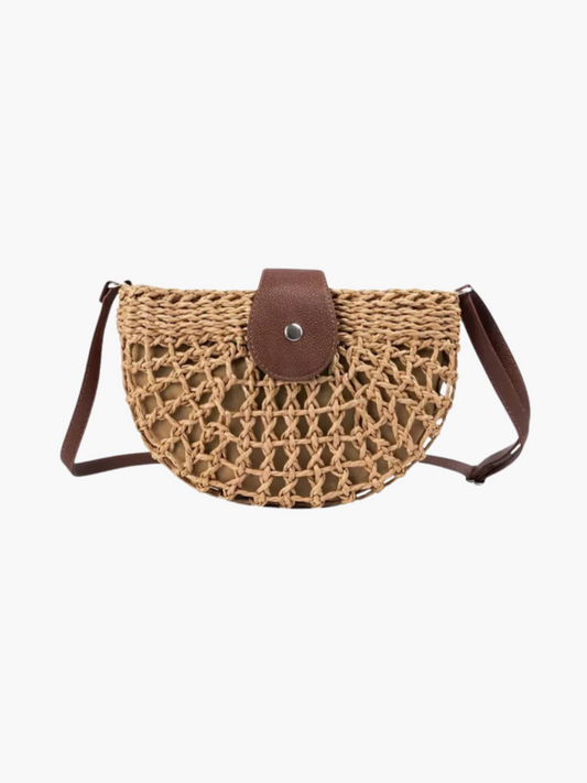 Palma Half Moon Straw Bag